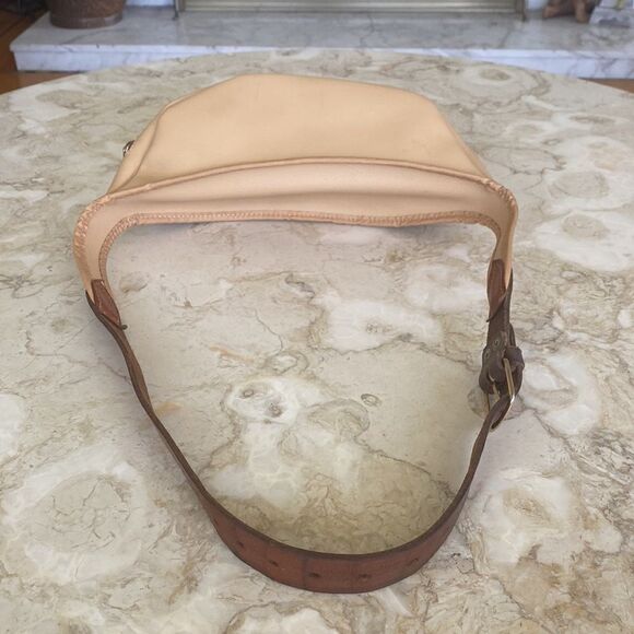 Vintage Lutz Sport Switzerland Leather & Coated Canvas Belt Bag Fanny Pack - Picture 3 of 9
